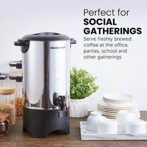 40 Cup Coffee Urn and Hot Water Dispenser ( stainless steel)